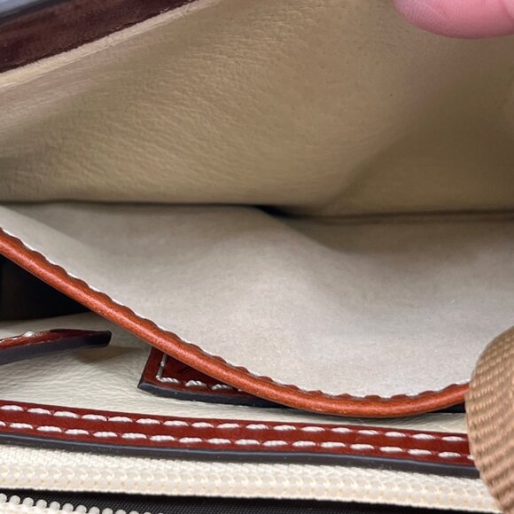 Dooney & Bourke Mini Cambridge Crossbody Black Pebble Leather Saddle Bag - Picture 11 of 16